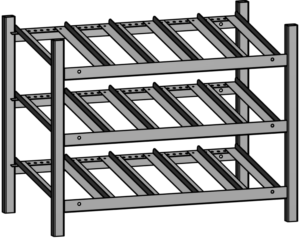 Bild von JURA-MODUL - Mittelteil - Normteilemodul mit drei Fachböden variabel (VPE=1 Stück)
